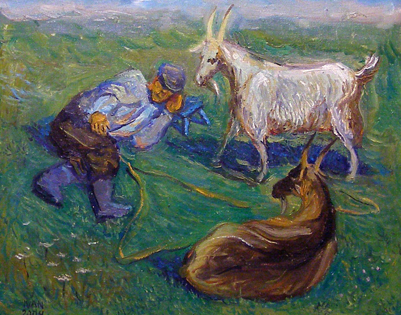Дід і кози, Денисенко Іван